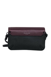 Current Boutique-Rag & Bone - Maroon, Black & White Small Leather Crossbody