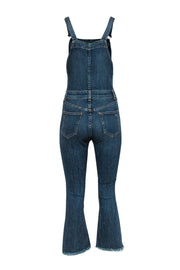 Current Boutique-Rag & Bone - Medium Wash Denim Flared Raw Hem Overalls Sz S