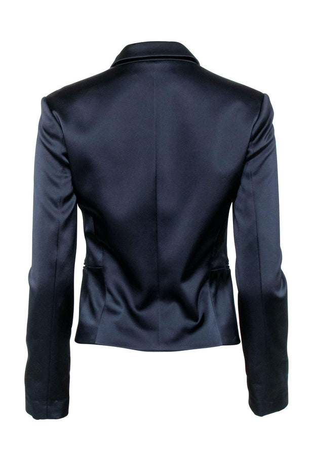 Current Boutique-Rag & Bone - Navy Satin Double-Breasted "Alice" Blazer Sz 2