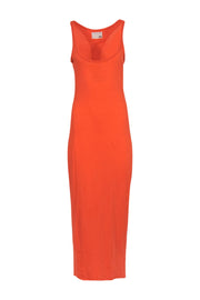 Current Boutique-Rag & Bone - Orange Knit Sleeveless Maxi Dress w/ Racerback Cutout Detail Sz XS