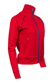 Current Boutique-Rag & Bone - Red Zip-Up Jacket w/ Blue Trim Sz XS