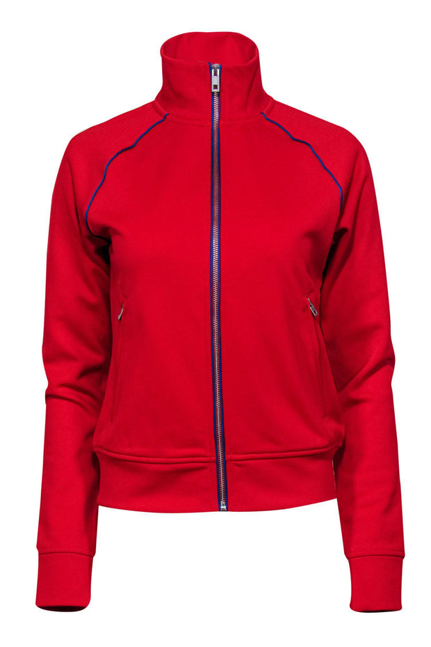 Current Boutique-Rag & Bone - Red Zip-Up Jacket w/ Blue Trim Sz XS