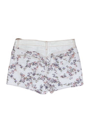 Current Boutique-Rag & Bone - White Floral "Ellie" High-Waist Denim Shorts Sz 30