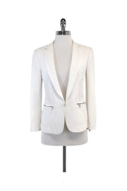 Current Boutique-Rag & Bone - White Zipper Detail Blazer Sz 0