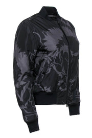 Current Boutique-Rag & Bone x Liberty - Black Camouflage Print Zip-Up Bomber Jacket Sz XS