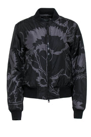 Current Boutique-Rag & Bone x Liberty - Black Camouflage Print Zip-Up Bomber Jacket Sz XS