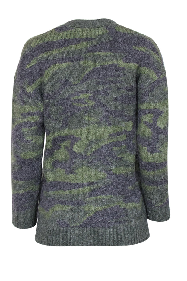 Current Boutique-Rails - Green Camo Wool Blend Oversized Cardigan Sz S