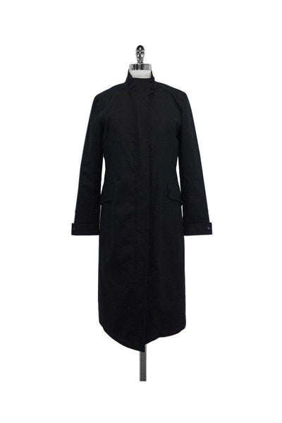 Current Boutique-Ralph Lauren - Black Trench Coat w/Vegan Fur Lining Sz 4