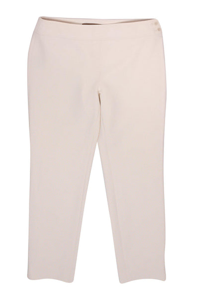 Current Boutique-Ralph Lauren - Cream Wool & Silk Tapered Trousers Sz 8