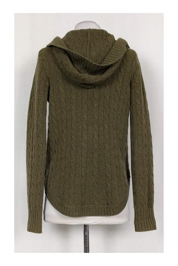 Current Boutique-Ralph Lauren - Olive Green Cable Knit Cardigan Sz S