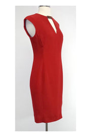 Current Boutique-Ralph Lauren - Red Silk Blend Sleeveless Dress Sz 4