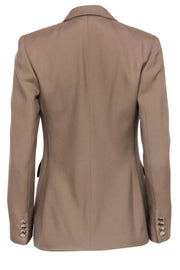 Current Boutique-Ralph Lauren - Tan Cashmere Silver Button Blazer Sz 4