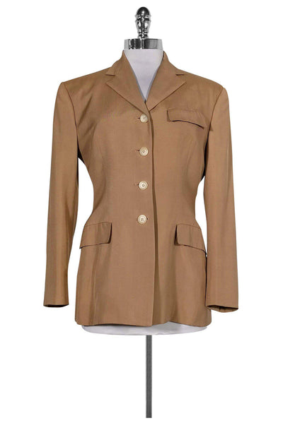 Current Boutique-Ralph Lauren - Tan Silk Blazer Sz 4