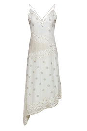 Current Boutique-Ramy Brook - Ivory Embellished Plunge Neck Maxi Dress Sz 2