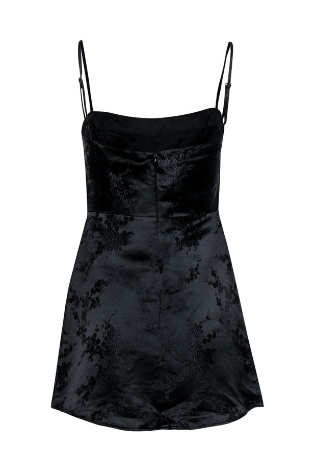 Current Boutique-Realisation Par - Black Satin Brocade Mini Dress Sz S