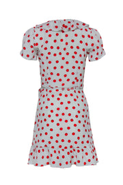 Current Boutique-Realisation Par - White & Red Polka Dot Ruffle Wrap Dress Sz XS