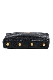 Current Boutique-Rebecca Minkoff - Black Embossed Crocodile Leather Crossbody Bag