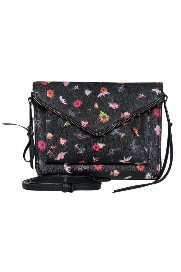 Current Boutique-Rebecca Minkoff - Black & Multicolored Pebbled Leather Crossbody