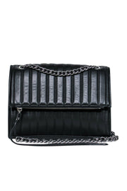 Current Boutique-Rebecca Minkoff - Black Quilted Leather Crossbody w/ Chain Strap