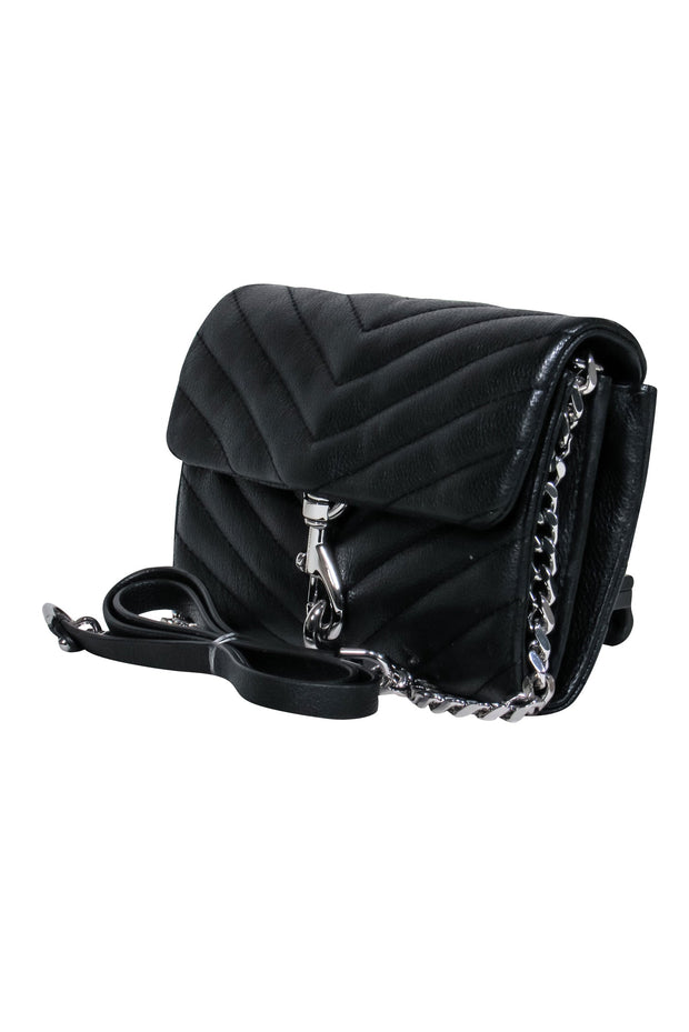 Current Boutique-Rebecca Minkoff - Black Quilted Leather Mini Crossbody Purse