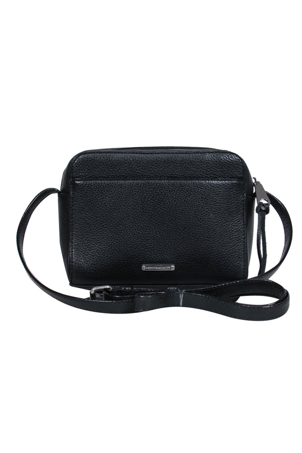 Current Boutique-Rebecca Minkoff - Black Square Pebbled Leather Crossbody