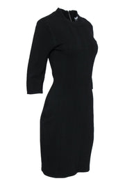 Current Boutique-Rebecca Minkoff - Black Zig-Zag Ribbed Textured Bodycon Dress Sz M