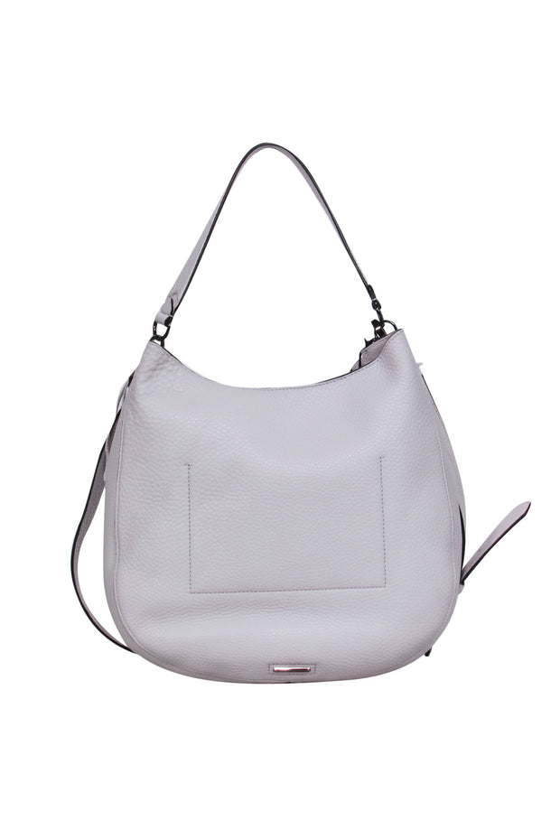 Current Boutique-Rebecca Minkoff - Grey Pebbled Leather Hobo Bag w/ Detachable Shoulder Strap