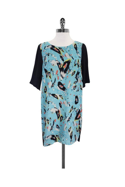 Current Boutique-Rebecca Minkoff - Light Blue & Black Print Dress Sz 10