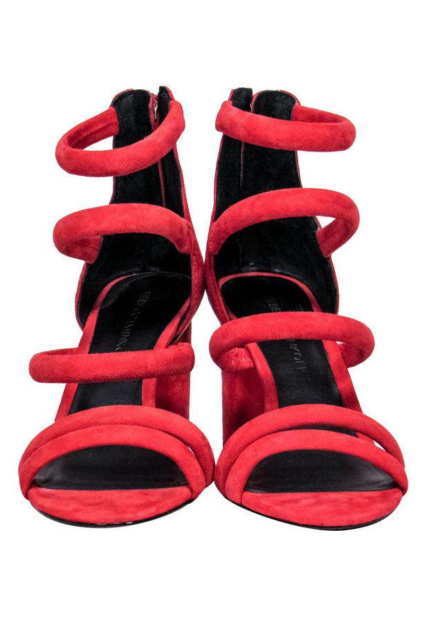 Current Boutique-Rebecca Minkoff - Red Suede Strappy Pumps Sz 6