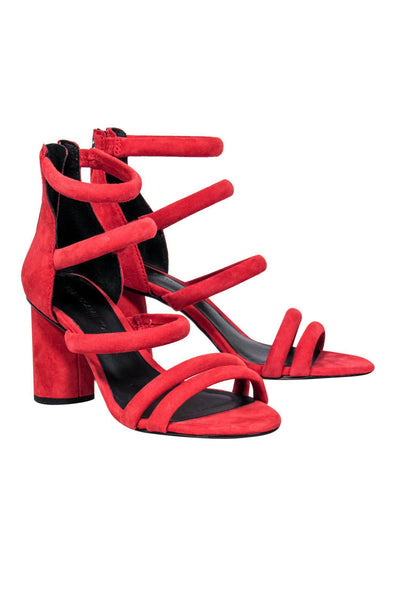 Current Boutique-Rebecca Minkoff - Red Suede Strappy Pumps Sz 6