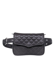 Current Boutique-Rebecca Minkoff - Small Dark Grey Quilted Convertible Crossbody Bag