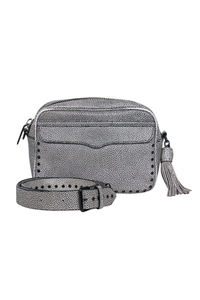 Current Boutique-Rebecca Minkoff - White & Black Pebbled Leather Crossbody