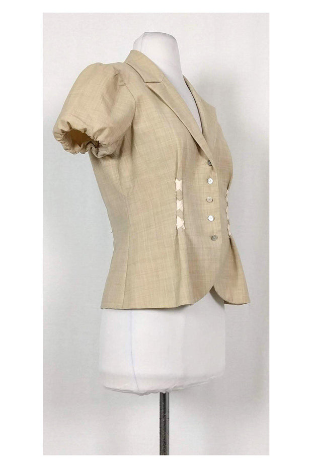 Current Boutique-Rebecca Taylor - Beige Short Sleeve Blazer Sz 6