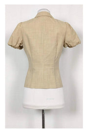 Current Boutique-Rebecca Taylor - Beige Short Sleeve Blazer Sz 6