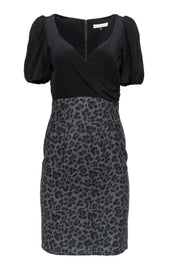 Current Boutique-Rebecca Taylor - Black Leopard Print Dress Sz 6