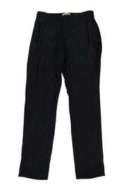 Current Boutique-Rebecca Taylor - Black Reptilian Trousers Sz 2