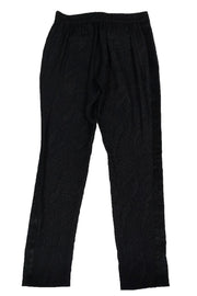 Current Boutique-Rebecca Taylor - Black Reptilian Trousers Sz 2