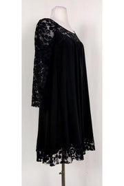 Current Boutique-Rebecca Taylor - Black Silk Lace Dress Sz 6