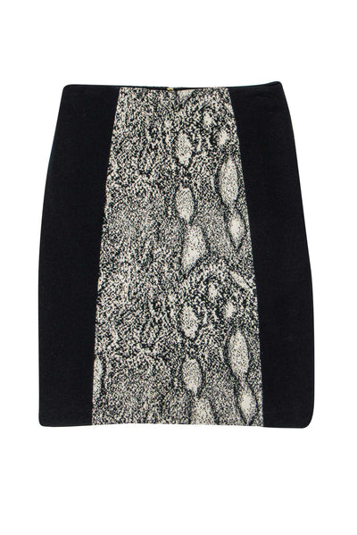 Current Boutique-Rebecca Taylor - Black Snake Print Pencil Skirt Sz 0