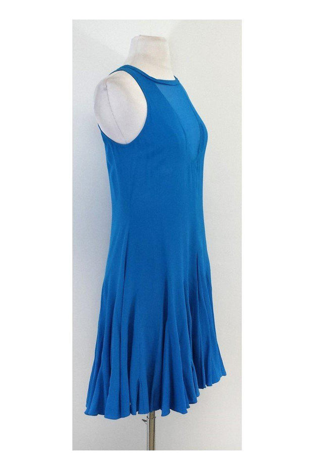 Current Boutique-Rebecca Taylor - Blue Sleeveless Flared Dress Sz 2