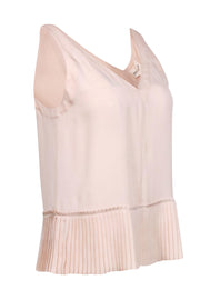 Current Boutique-Rebecca Taylor - Blush Pink Silk "Penelope Tank" Sz 2