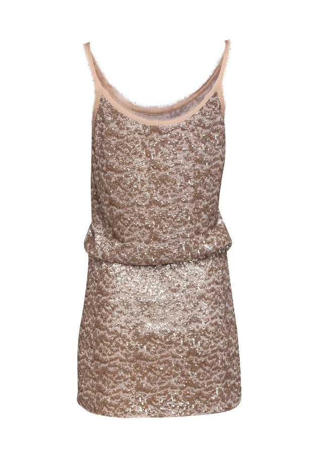 Current Boutique-Rebecca Taylor - Blush Sequined Tank Dress Sz 6