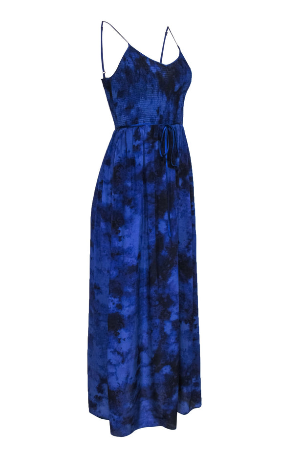 Current Boutique-Rebecca Taylor - Cobalt Tie-Dye Maxi Silk Dress w/ Pockets Sz 6