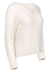 Current Boutique-Rebecca Taylor - Cream Open Knit Sweater Sz M