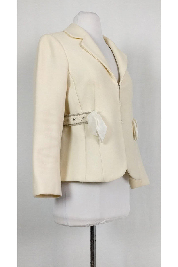 Current Boutique-Rebecca Taylor - Cream Wool Blend Blazer Sz 6