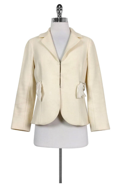 Current Boutique-Rebecca Taylor - Cream Wool Blend Blazer Sz 6