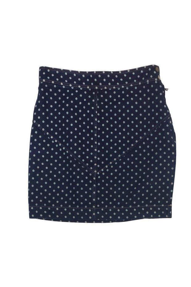 Current Boutique-Rebecca Taylor - Denim Polka Dot Miniskirt Sz 8