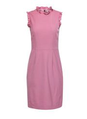 Current Boutique-Rebecca Taylor - Dusty Rose Ruffle Sheath Dress Sz 8