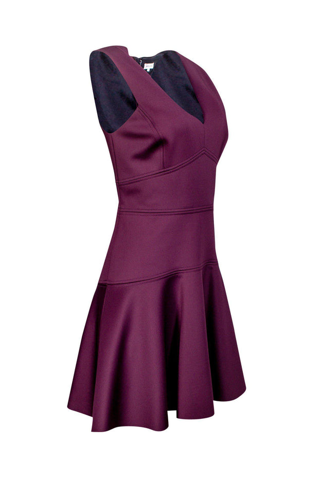 Current Boutique-Rebecca Taylor - Eggplant Purple Fit & Flare Dress Sz 12