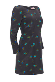 Current Boutique-Rebecca Taylor - Gray & Blue Tulip Long Sleeved Dress Sz 2